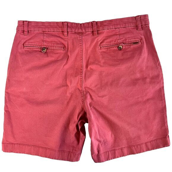 Chaps Ralph Lauren Shorts Men's  40 Red Stretch Chino‎ Cotton Flat Front - Picture 2 of 8